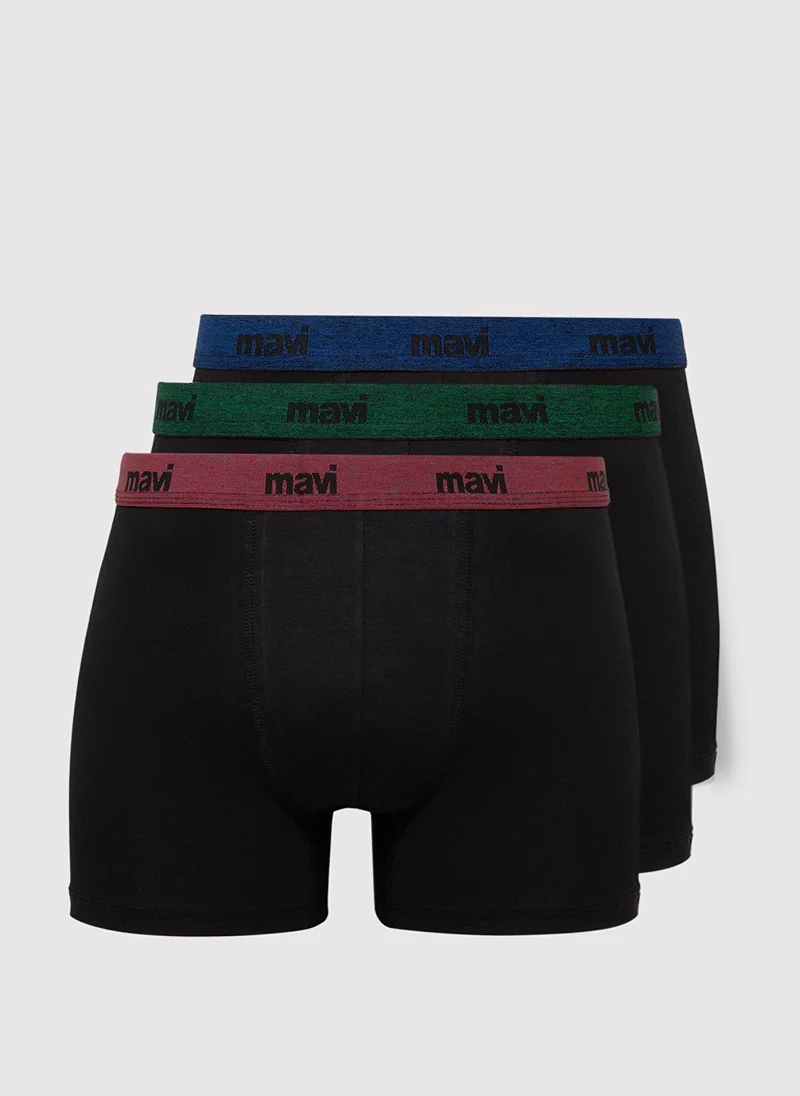 مافي Triple Pack Black Basic Boxers Set